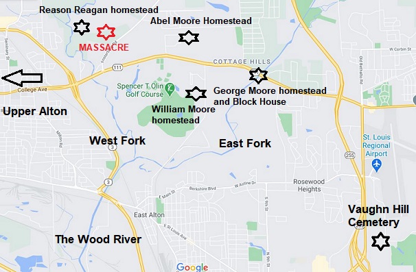 Map of the Wood River Massacre